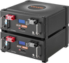 VEVOR 48V 100Ah LiFePO4 Lithium Battery, Built-in 100A BMS, 51.2V Server Rack LiFePO4 Battery with Bluetooth & Display, 5120Wh Capacity, 6000 Cycles, for Solar Energy Storage Home Backup Power, 2 Pack