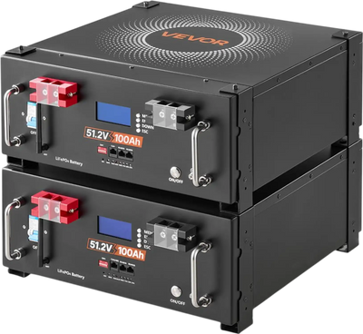 Vevor Server Rack Battery 48V 100Ah LiFePO4 Lithium Battery 2 Pack New