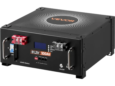 Vevor Server Rack Battery 48V 100Ah LiFePO4 Lithium Battery with 100A BMS Bluetooth LCD Display 5120Wh New
