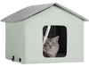 VEVOR Heated Cat House, Outdoor Kitty Shelter with Adjustable Temperature and Timer, 600D Oxford Cloth Foldable Cat Shelter with Heated Pad  for Winter to Stay Warm and Cozy, Green (Middle)