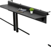 VEVOR Balcony Hanging Table, 12 x 59 in Folding Balcony Railing Table, Outdoor Balcony Bar Table for Railings, 50 lbs Loading, Fit Railing from 1" to 5.9", Serving Table for Patio & Deck