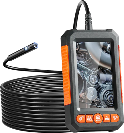VEVOR Endoscope Camera with Light, Dual Lens Industrial Borescope, 4.3
