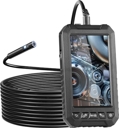 VEVOR Endoscope Camera with Light, Triple Lens Industrial Borescope, 5