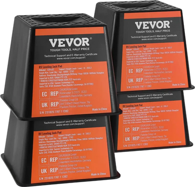 Vevor Trailer Jack Block 6000 lbs RV Leveling Blocks 4-Pack New
