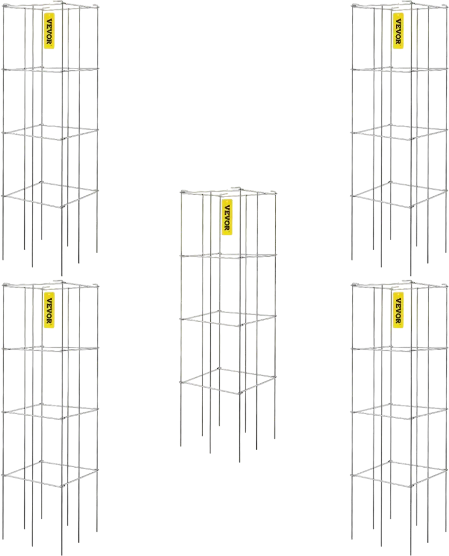 Vevor Tomato Cages 5-Pack Square Plant Support Cages 11.8