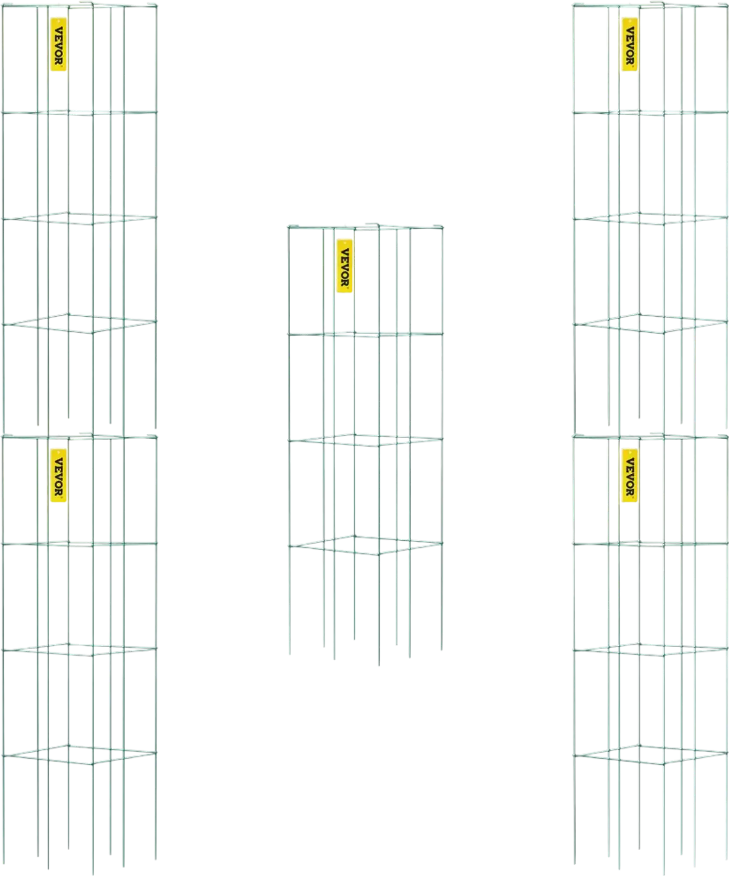 Vevor Tomato Cages 5-Pack Square Plant Support Cages 11.8