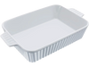 VEVOR Ceramic Baking Dish, Large 9" x 13" Pan, Rectangular Bakeware with Double Handles, Oven Secure, Lasagna Pan, Casserole Dish Deep for Baking and Serving, Thanksgiving & Christmas Present, White