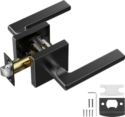 Vevor Door Handle Matte Black Passage Lever 1-Pack New