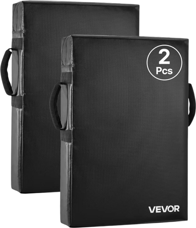VEVOR Football Blocking Dummy, 24x16 in Blocking Pads, Kick Shield Pad with Handles, High-Density Sponge Tackle Dummies, Heavy Duty Training Equipment for Basketball Hockey Lacrosse, Black, 2PCS