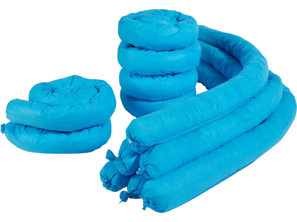 VEVOR Universal Absorbent Sock, Water Absorbing Snake 20 Gal Capacity, 3" x 47.24" Mildew-Resistant Spill Control Sock, 12 pcs