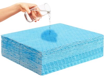 VEVOR Spill Absorbent Pads, Water Absorbing Mat Pad in Dispenser Box, 6 Gal Capacity, 15