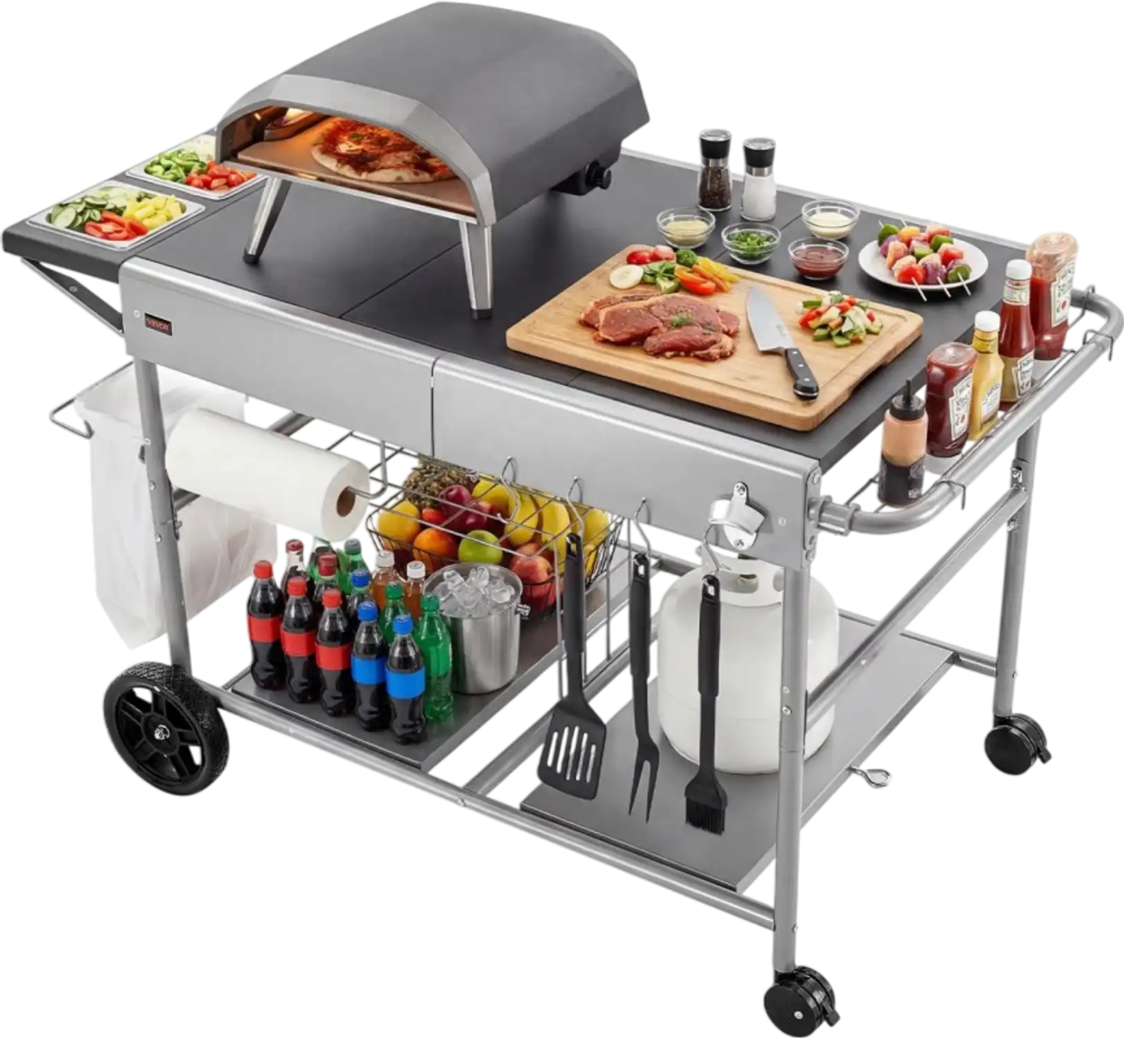 Vevor Grill Cart Outdoor Cooking Table New