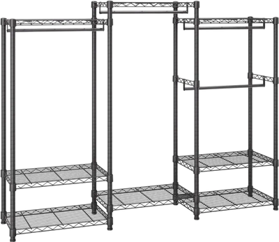 Vevor Garment Rack Heavy Duty Adjustable Clothes Storage Organizer New