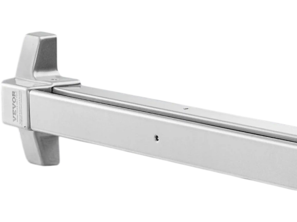 VEVOR Push Bar Door Locks, Carbon Steel Panic Bars for Exit Doors, with Exterior Lever and 3 Keys, Push Bar Panic Exit Device Door Hardware for Metal Wood Door, for Left and Right Handed Doors