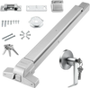 VEVOR Door Push Bar Panic Exit Device, 31” Stainless Steel Commercial Emergency Exit Door Push Bar with Exterior Lever and 3 Keys, Emergency Exit Door Hardware for 30"-36" Metal Wood Door