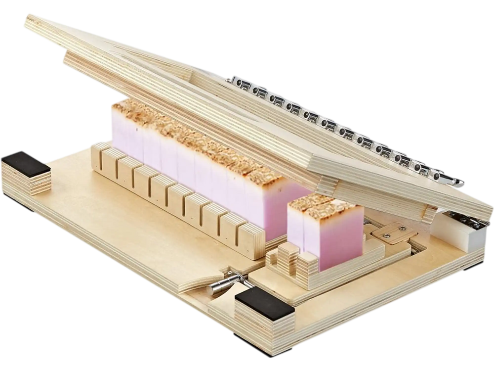 VEVOR Soap Cutter, Cut 1-12 Bars, Precisely and Accurately Cut 1 Inch Bars, Wood Frame With Steel Wire, with Extra Wires, Multi Handmade Soap Wire Cutter for Candles, DIY Making Cutting Tool