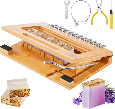 Vevor Soap Cutter Bamboo Wire Multi-Stage 12-Bar Slicer New