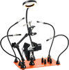 VEVOR Magnetic Helping Hands Soldering Station, 4 Arms Third Hand Tool, with Vise, 3X LED Magnifying Lamp, 4 PCB Holder & 360 Hot Air Gun Holder, Soldering Helper for Electronic Repair Craft Hobby DIY