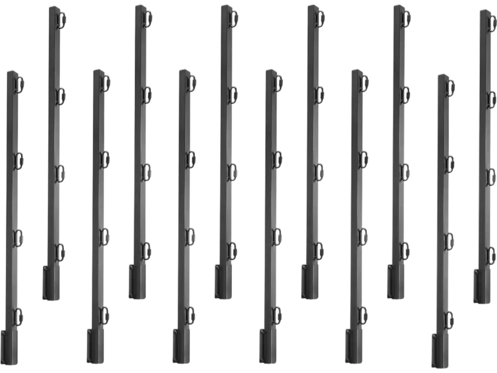 VEVOR Fence Post Extender, 12 Packs 32.1 in Barbed Wire Arm, Sturdy Steel Fence Height Extender, Flat or Surface Mounted  Barbed Wire Extension Arms, Protect Privacy and Prevent Pets Jumping Off