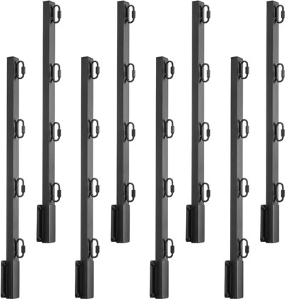 VEVOR Fence Post Extender, 8 Packs 23.8 in Barbed Wire Arm, Sturdy Steel Fence Height Extender, Flat or Surface Mounted Barbed Wire Extension Arms, Protect Privacy and Prevent Pets Jumping Off