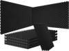 VEVOR Acoustic Foam Panels, 2 Pack 48 x 24 x 2 inches, Egg Designed Soundproof Wall Panels,Fire-Resistant Acoustic Panels,Sound Dampening Absorbing Panels for Studio Wall and Ceiling,Black