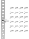 VEVOR Shelf Clips, 40 Pack, Adjustable Steel Pilaster Shelf Clips Support for Metal, Wood, Glass Shelves, Compatible with Wardrobes, Cabinets, Bookcases, Shoe Racks and Display Racks (Silver)