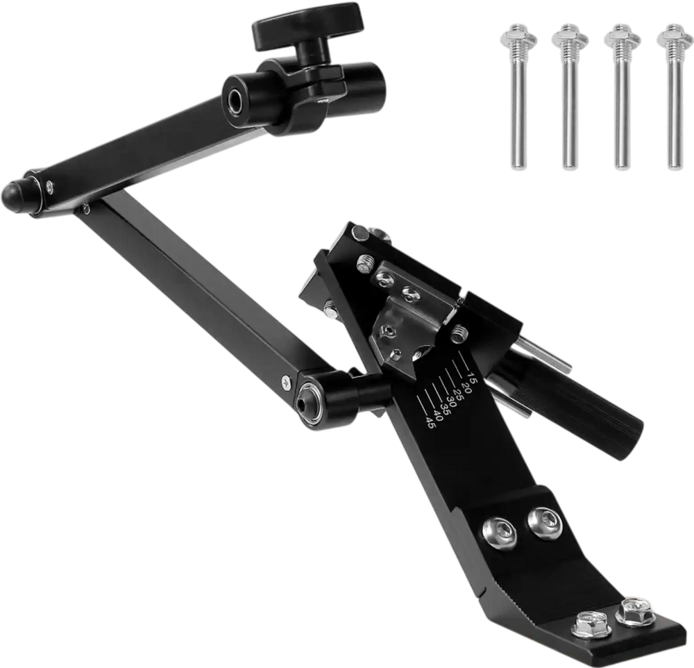 VEVOR Lawn Mower Blade Sharpener, 15° - 45° Adjustable Lawnmower Blade Sharpening Tool with 4 Adapter Pins, Ball Bearing Design & 25mm Enlarged Handle, Compatible with Most Angle Grinders