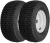 VEVOR Lawn Mower Tires with Rim, 16x6.5-8" Tubeless Tractor Tires, 2-Pack Tire and Wheel Assembly, Turf Pneumatic Tires, 3" Offset Hub, 3/4" Bushing Size, 16 PCS Adapters for Riding Mower Lawn Tractor