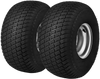 VEVOR Lawn Mower Tires with Rim, 20x8-8" Tubeless Tractor Tires, 2-Pack Tire and Wheel Assembly, S-Turf Pneumatic Tires with 3.5" Offset Hub and 3/4" Bushing Size, for Riding Mowers Lawn Tractors