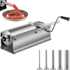 VEVOR Manual Sausage Stuffer, 5 L / 11 LBS Horizontal Sausage Machine, Dual-Speed Meat Stuffer, Made of Food-Grade 304 Stainless Steel, Includes 5 Stuffing Tubes, for Home Kitchen Restaurant Commercia