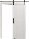 VEVOR Sliding Barn Door, 30 x 84 inch, High-Strength MDF Panel, Barn Door with Hardware Kit, Water-Proof PVC Surface, Easy to Install, H-Frame, Smoothly and Quietly Sliding for Living Room, Bathroom
