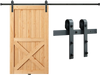 VEVOR 10FT Sliding Barn Door Hardware Kit, 330LBS Loading Heavy Duty Barn Door Track Kit for Single Door, Fit 4.6-5.2FT Wide and 1.3"-1.8" Thick Door Panel, with Smooth & Silent Pulley (J Shape)