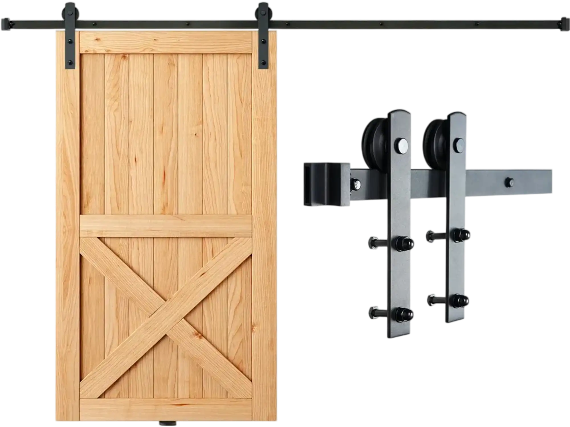 Vevor Sliding Barn Door Hardware Kit 8' Heavy Duty Single Door Track New