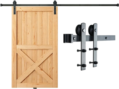 Vevor Sliding Barn Door Hardware Kit 8' Heavy Duty Single Door Track New