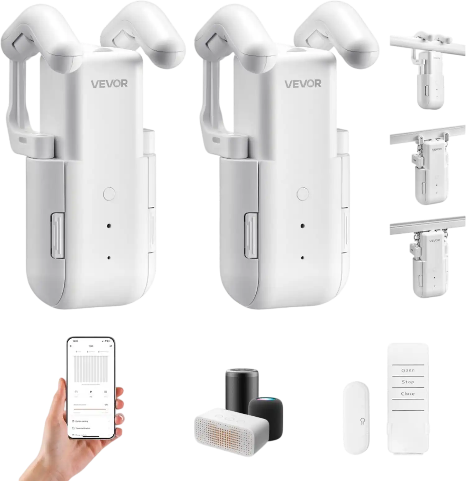 Vevor Smart Curtain Opener 2-Pack Automatic Curtain Opener New