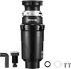 VEVOR Garbage Disposal, 1/2HP 3450RPM Continuous Feed Food Waste Disposer, EZ Connect Food Waste Grinding System with Power Cord & Splash Guard for Kitchen Sinks