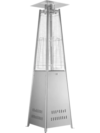Vevor Patio Heater 48,000 BTU Propane Outdoor Heater with Wheels Tip-Over Auto Shutoff Silver New
