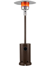 VEVOR 50000BTU Propane Patio Heater for Outdoor Use Portable with Wheels, for Party, Backyard, Home Garden, and Deck, Tip-Over Auto Shutoff, Stainless Steel Burner, Heats Up to 269 sq. ft., Bronze