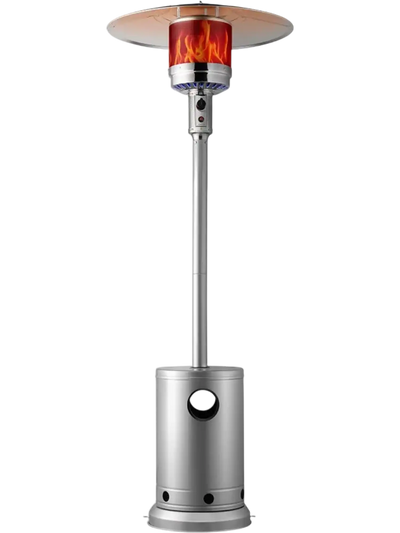 Vevor Patio Heater 50,000 BTU Outdoor Propane Tall Hammered Round Table Silver New
