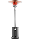 VEVOR Patio Heater for Outdoor Use, 50000BTU Propane Heater Tall Hammered With Round Table Design, Metal Burner and Wheels, Outdoor Patio Flame Heater for Patio, Party, Backyard, Garden, Silver Gray