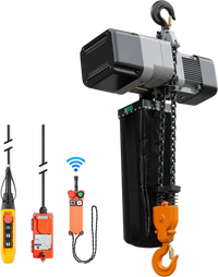 VEVOR 6000 lbs Electric Chain Hoist 30 ft Lift Three-Phase Overhead Crane, Double G100 Chain with 328 ft Wireless & 27 ft Wired Remote Control, 208-240V/440-480V, for Factories, Warehouses, Garages