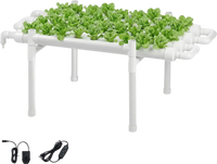 VEVOR Hydroponics Growing System Kit, 1-Tier 36 Sites UPVC Pipe Hydroponic Grow Kit with Timed Irrigation, Sun & Light Blocking Pipes, Indoor Home Garden Vegetable Planting Grow Kits for Fruit Herb
