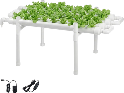 VEVOR Hydroponics Growing System Kit, 1-Tier 36 Sites UPVC Pipe Hydroponic Grow Kit with Timed Irrigation, Sun & Light Blocking Pipes, Indoor Home Garden Vegetable Planting Grow Kits for Fruit Herb