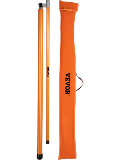 VEVOR Load Height Measuring Stick, 15\' Sturdy Fiberglass Truck Height Stick with Adjustable Pole, Non-conductive Truck Height Measuring Stick with Carrying Bag, Height Stick for Trucks, Car Haulers