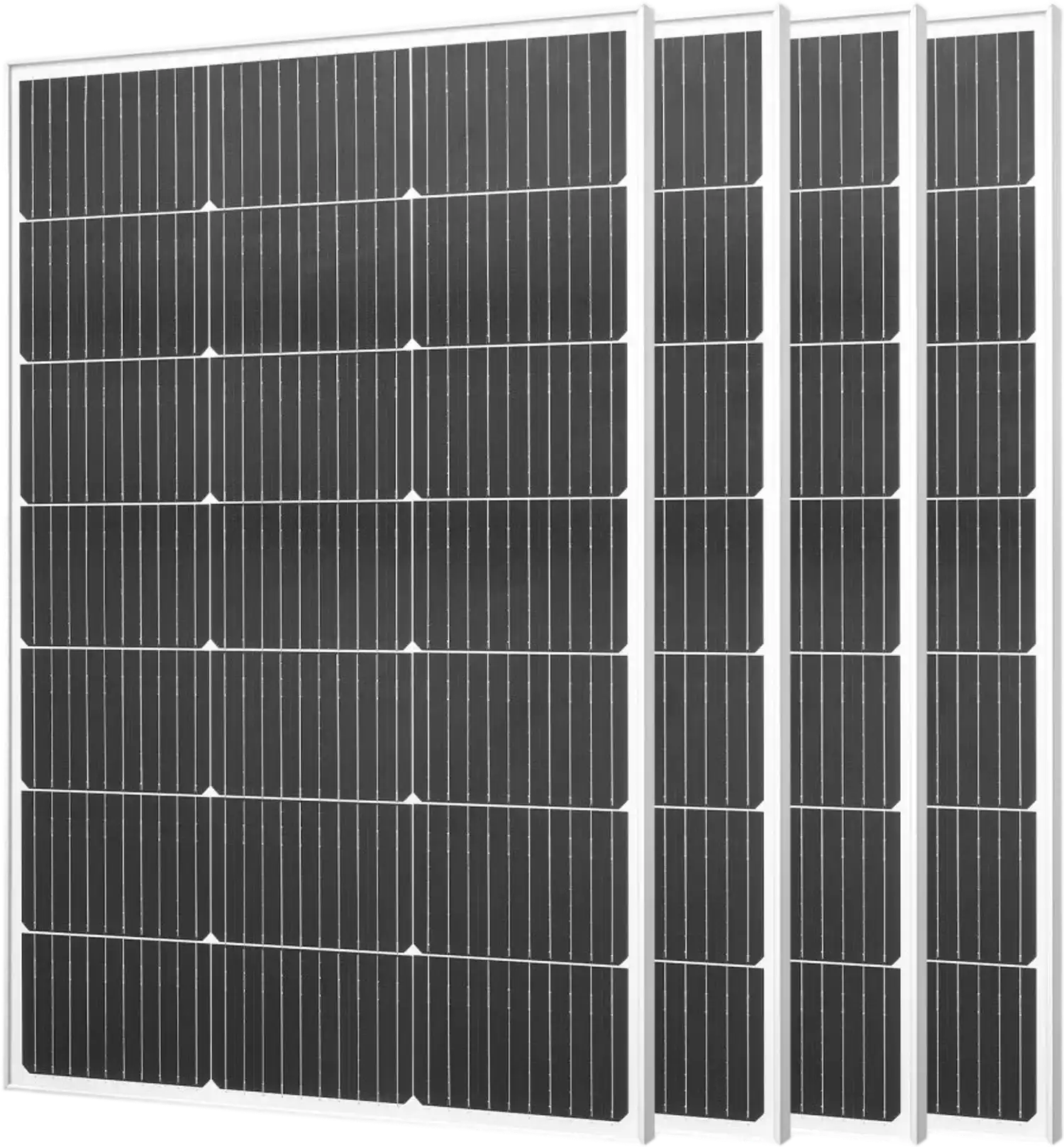 Vevor Solar Panels 4 x 100W Monocrystalline High-Efficiency MC4 Aluminum Frame IP65 Waterproof New