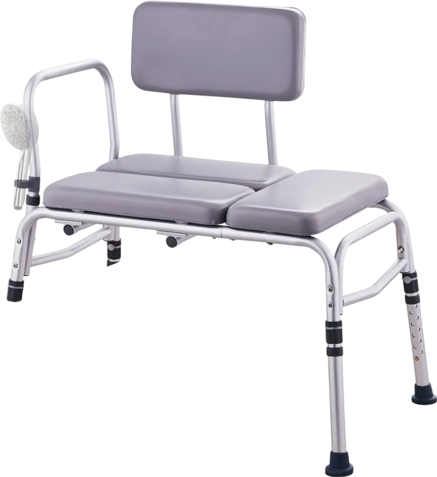 Vevor Tub Transfer Bench Padded Shower Seat with Reversible Backrest and Armrest New