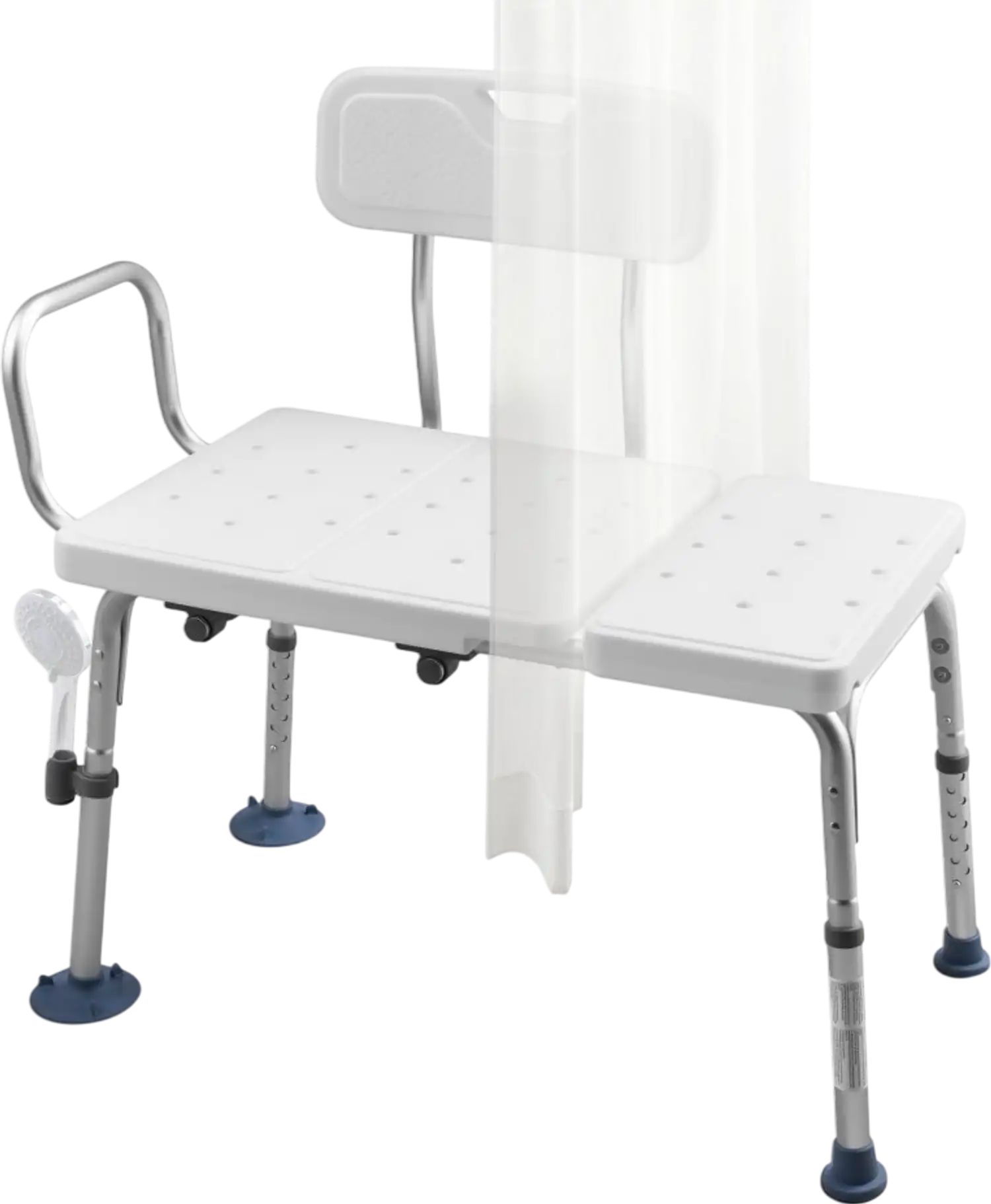 Vevor Tub Transfer Bench Height Adjustable Bathtub Shower Chair with Arm Backrest New