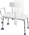 VEVOR Tub Transfer Bench for Bathtub, 400 lbs Capacity Heavy Duty Shower Chair with Arm, Backrest and Curtain Slot, Height Adjustable Shower Bench Bath Seat for Adults, Seniors, Elderly and Disabled