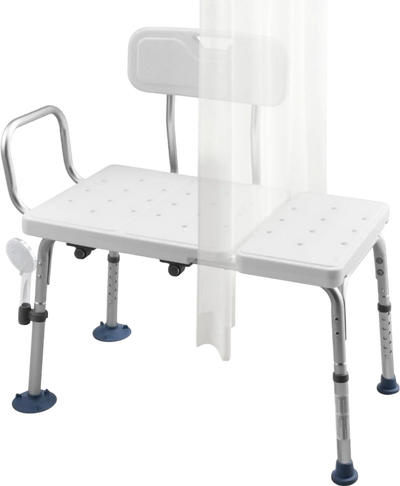 Vevor Tub Transfer Bench Height Adjustable Bathtub Shower Chair with Arm Backrest New