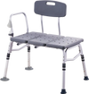 VEVOR Tub Transfer Bench for Bathtub, Adjustable Shower Seats for Adults, Lightweight Shower Bench for Elderly and Disabled, Non-Slip Bath Seats with Armrest and Reversible Backrest, 400lbs Capacity
